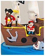 Birthday cake with pirates